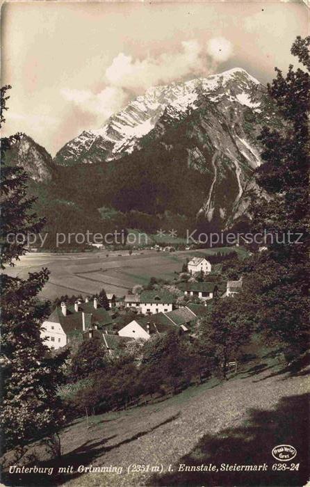 Unterburg Grimming Ennstal Steiermark AT Grimming Punsele Felswand Ennstal Haeus