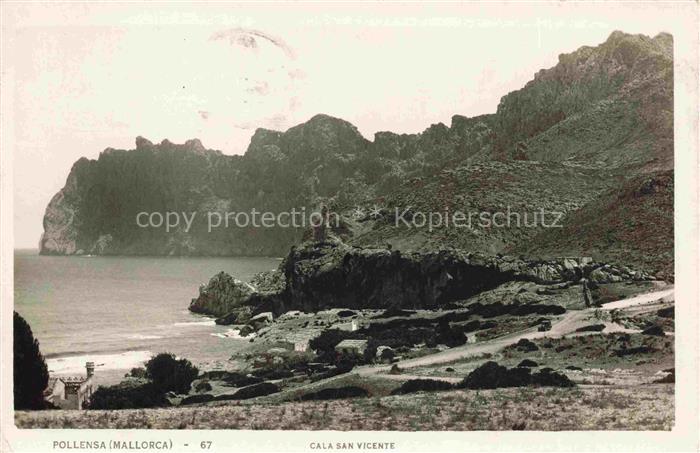 Cala de San Vicente POLLENSA Mallorca ES Bucht Felsen Meer Kueste Felswaende