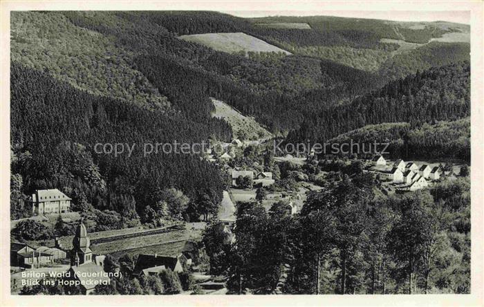Wald Brilon Hoppecketal Sauerland Talblick Kirche Waldtal Fichten