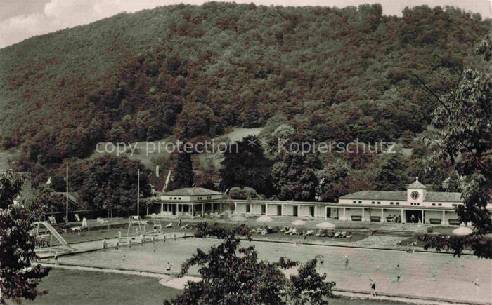 BADENWEILER BW Sportbad Schwimmbecken Freibad Liegewiese Badegaeste Badehaus Wal