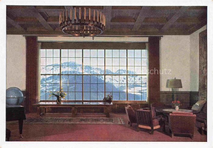 Obersalzberg Berchtesgaden Bayern Berghof Grosse-Halle Untersberg Panoramafenste