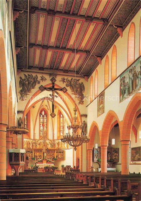 Glottertal Schwarzwald Breisgau BW Pfarrkirche Innenraum Barock Deckengemaelde A