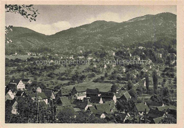 BADENWEILER BW Ortsansicht Daecherblick Schwarzwald Huegel Waldrand Fachwerk
