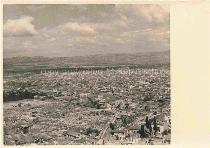 ATHEN Athenes Greece Stadtpanorama Hephaistos-Tempel Theseion Vogelperspektive H