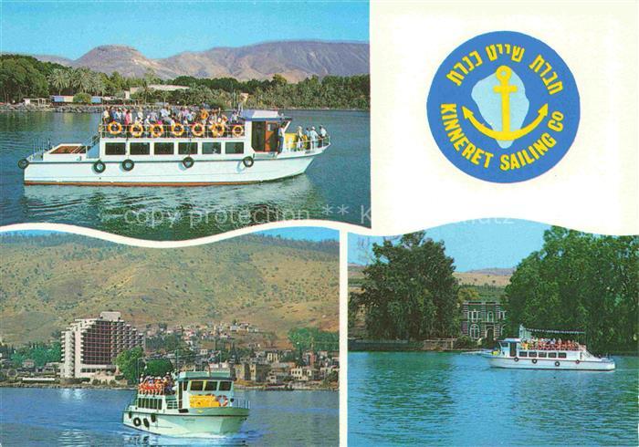 Tiberias Híefa Haifa Israel Kinneret See-Genezareth Ausflugsschiff Boot Hafen Sc