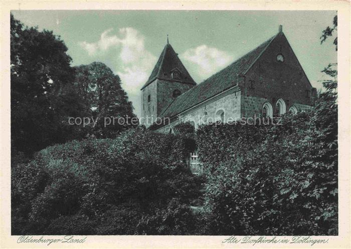 Doetlingen Altona Oldenburg Niedersachsen Dorfkirche romanisch Kirchturm Gebuesc