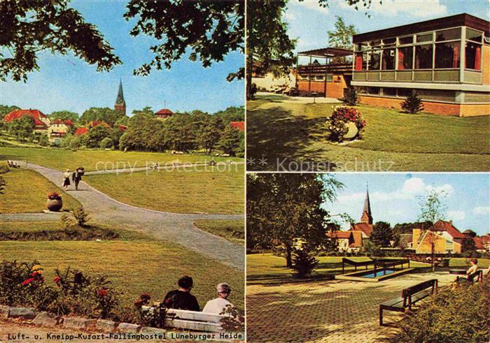 Bad Fallingbostel Kurpark Kurhaus Kirche Sitzbank Wege Lueneburger-Heide