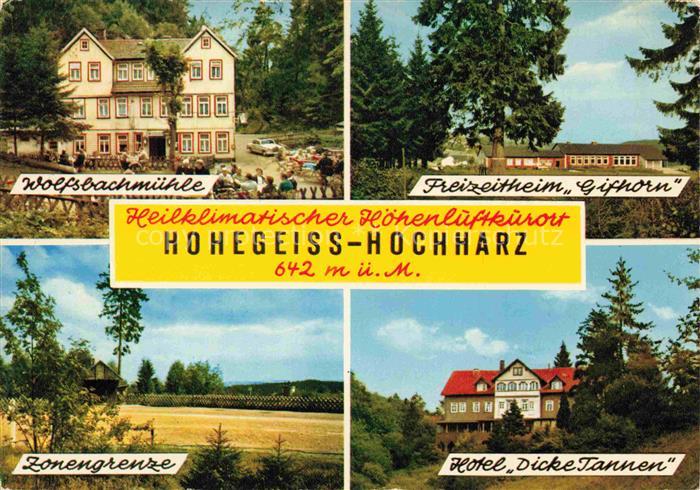 Hohegeiss Braunlage Harz Niedersachsen Wolfsbachmuehle Freizeitheim-Gifhorn Zone
