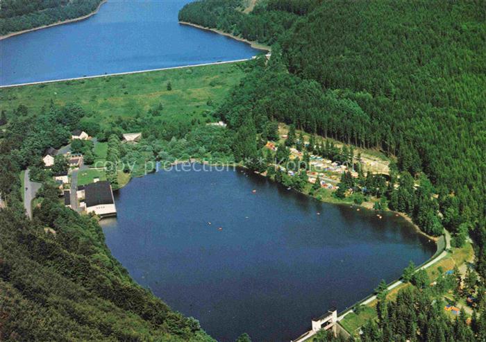 Osterode  Harz Soesetalsperre Campingplatz Stausee Talsperre Nadelwald Harz Luft