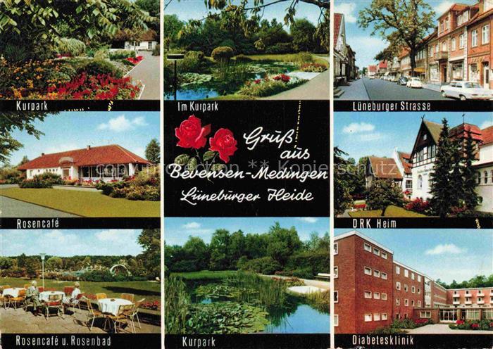 Bad Bevensen UELZEN Niedersachsen Kurpark Rosencafé Rosenbad DRK-Heim Lueneburge