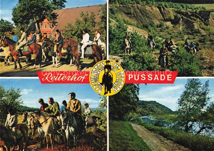 Pussade Hitzacker Niedersachsen Reiterhof Elbe-Trekking Reiter Pferde Huegel Nat
