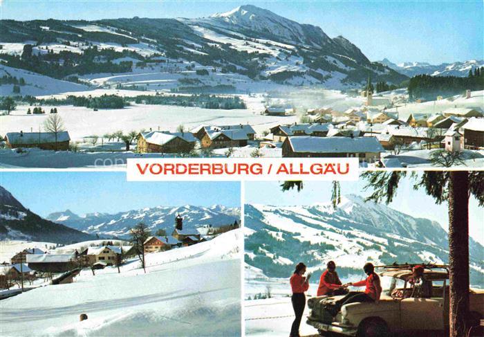 Vorderburg Rettenberg Immenstadt Oberallgaeu Bayern Wintersport Skilifts Gruente