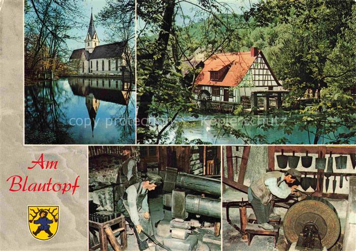 Blaubeuren Blautopf Klosterkirche Fachwerkhaus Hammerschmiede Handwerk Schwaebis