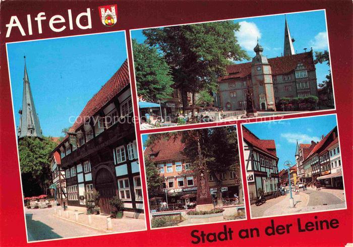 Alfeld Leine Hildesheim Niedersachsen Mehrbildkarte Fachwerkhaeuser Marktplatz R