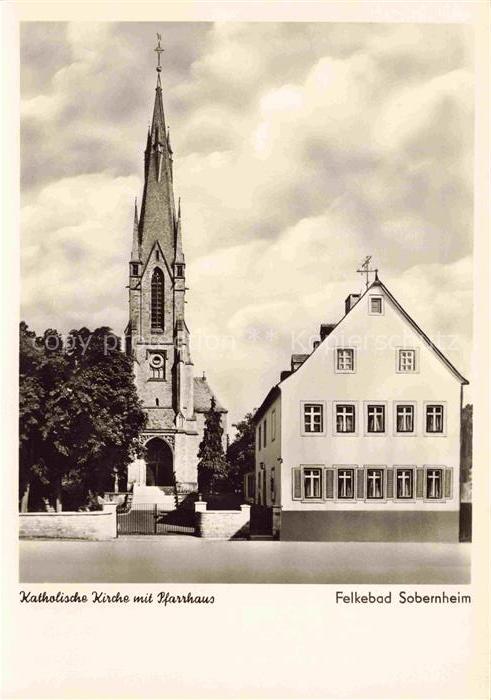 Felke Sobernheim Bad Katholische-Kirche Pfarrhaus Kirchturm Felkebad Nahe