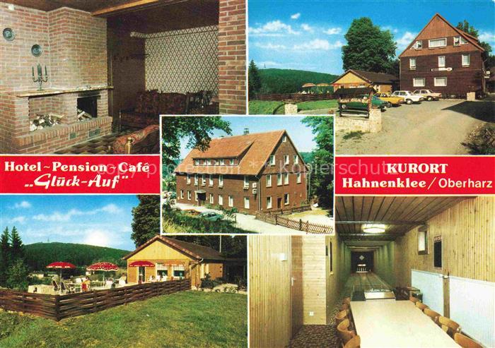 Hahnenklee-Bockswiese Harz Hotel-Pension-Café Glueck-Auf Mehrbild Gaststube Kami