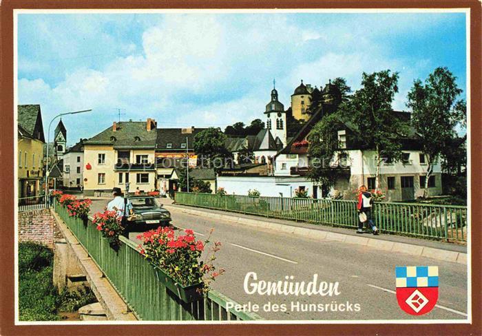 Gemuenden Rhein-Hunsrueck-Kreis Rheinland-Pfalz Hunsrueck Bruecke Kirche Strasse