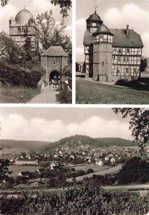 RAUSCHENBERG  Marburg Hessen Mehrbild Kirche Rathaus Fluss Wiesen Landschaft Fac