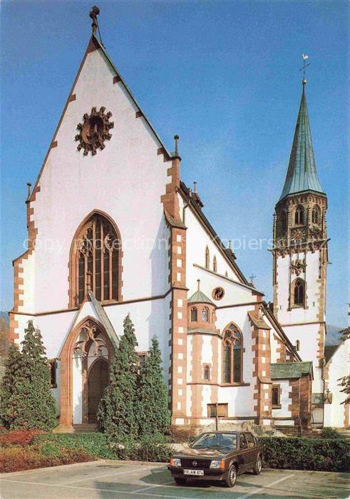 Glottertal Schwarzwald Breisgau BW Pfarrkirche Neogotik Kirchturm Kirchenfassade