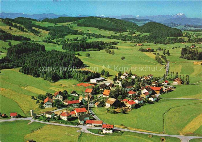 Maierhoefen Allgaeu LINDAU Bayern Dorf Wiesen Waelder Berge Alpenvorland Luftauf