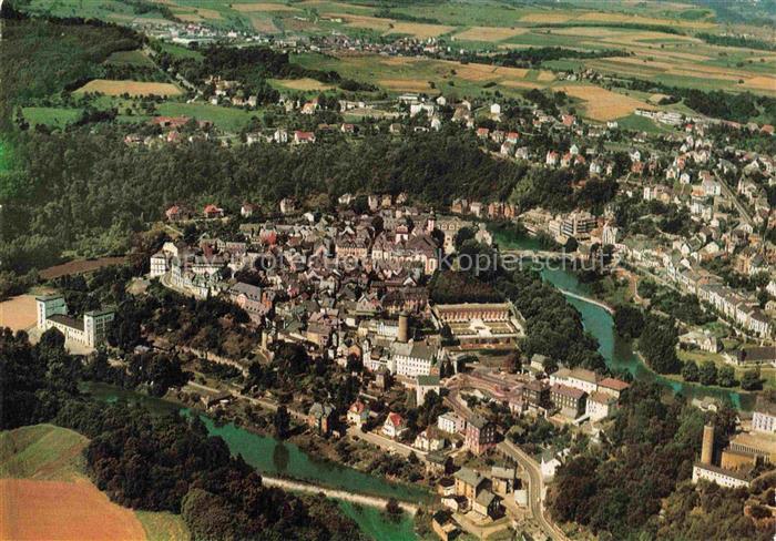 Weilburg Schloss Altstadt Stadtansicht Fluss Wald Huegellandschaft Luftaufnahme