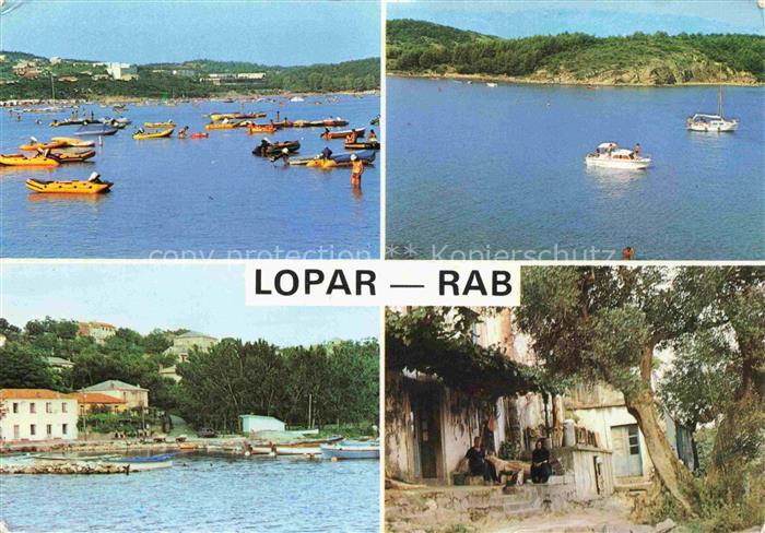 Lopar Rab Croatia Hafen Bucht Boote Kueste Mehrbildkarte Dorfszene Adriatisches-
