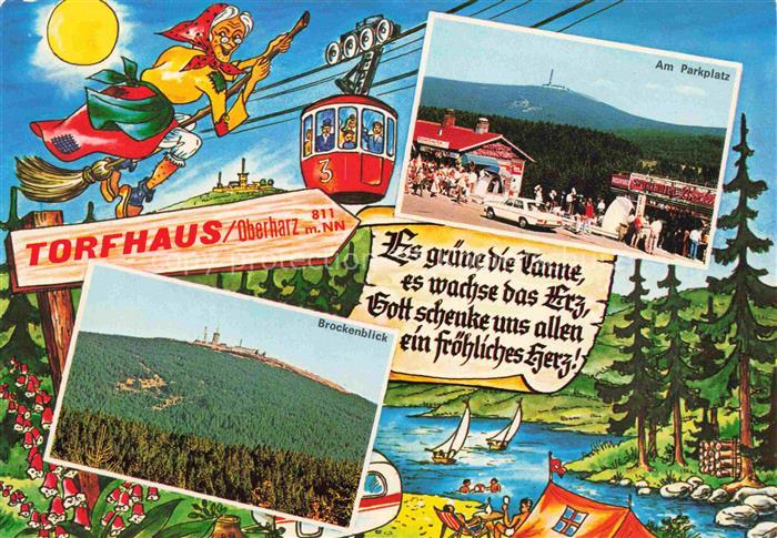 Torfhaus Altenau Harz Niedersachsen Bergstation Parkplatz Brockenblick Tannen Ha