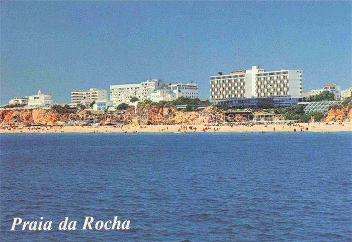 Praia da Rocha Portimao PT Strand Klippen Hotels Meer Badegaeste Felsen Strandpr