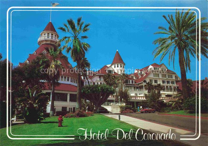 Coronado California USA Hotel-Del-Coronado Palmen Viktorianische-Architektur Kup