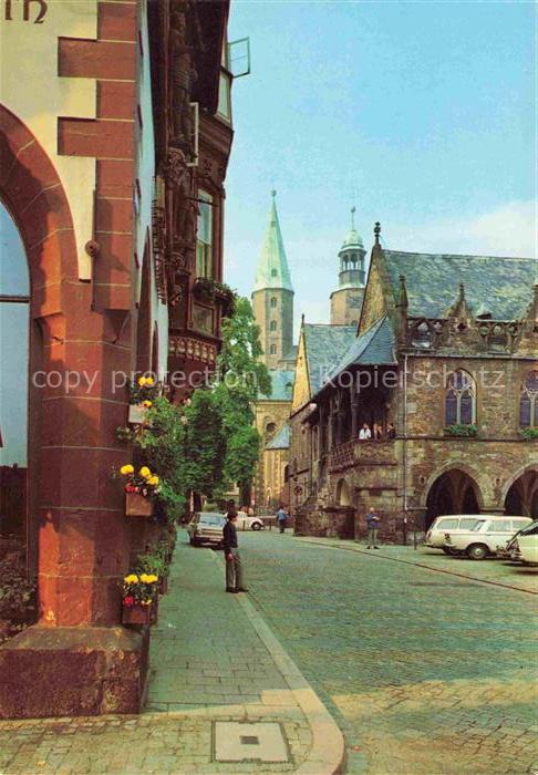 GOSLAR Harz Niedersachsen Rathaus Marktkirche Marktplatz Altstadt Fachwerk Kirch