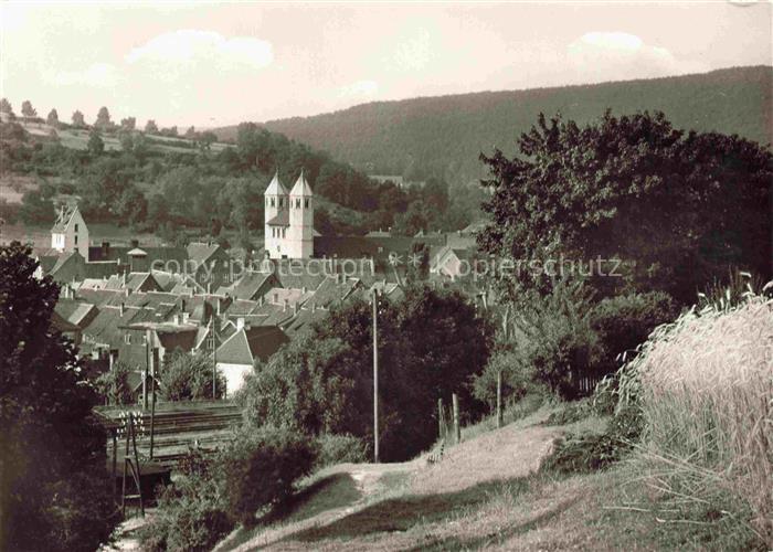 Gandersheim Bad Niedersachsen Lohberg Schanze Stadtpanorama Kirche Doppeltuerme