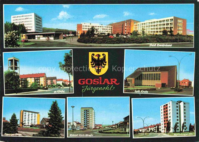 GOSLAR Harz Niedersachsen Juergenohl Wohnbloecke Kirche Kath-Kirche Dampferplatz