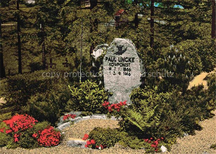 Hahnenklee-Bockswiese Harz Paul-Lincke-Grab Grabstein Komponist Friedhof Blumen