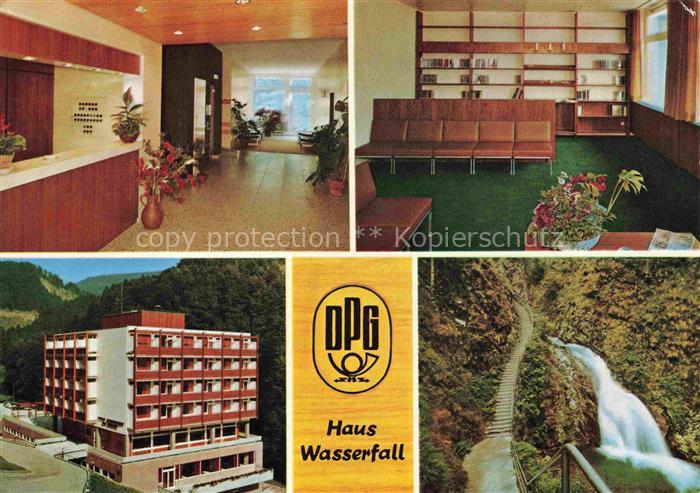 Oppenau Ortenaukreis BW DPG-Haus-Wasserfall Empfang Aufenthaltsraum Hochhaus Was