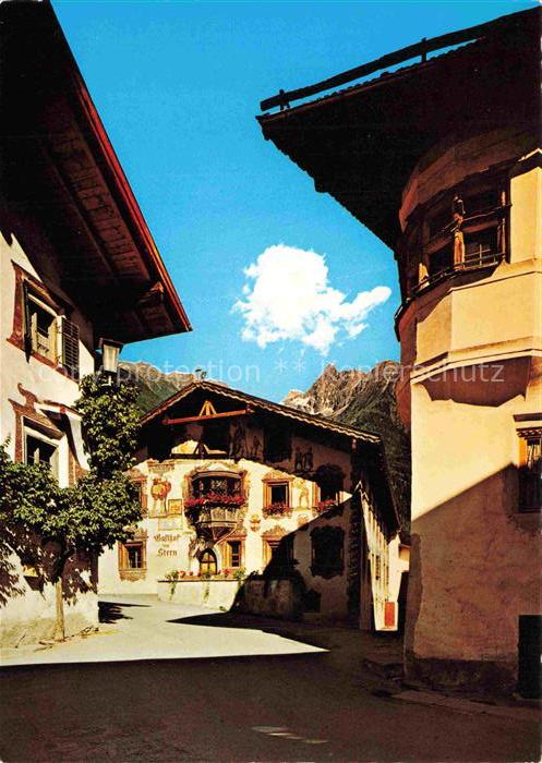 oetz Oetz oetztal Tirol AT Gasthof-Stern oetztaler-Gasthaus Fassadenmalerei Wapp