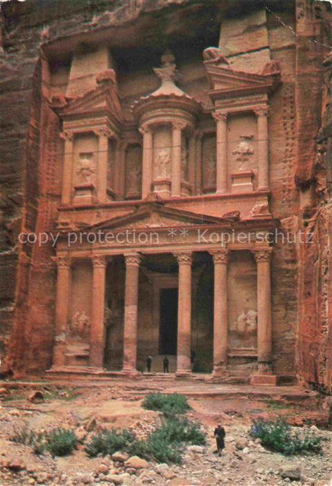 Petra Jordanien Felsgrab Khazneh Nabataeer Archaeologie Felsarchitektur Tempel