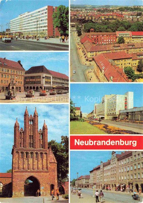 NEUBRANDENBURG Friedlaender-Tor Ernst-Thaelmann-Strasse CENTRUM-Warenhaus Hotel-