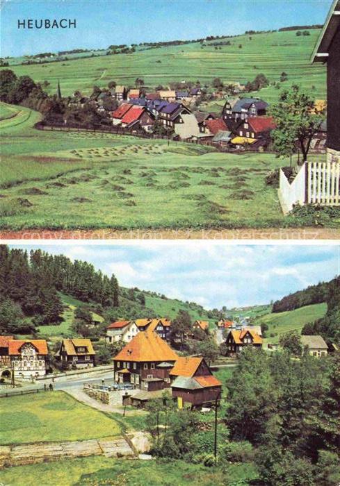 Heubach Hildburghausen Thueringen Dorf Haeuser Gaerten Wiesen Huegel Landschaft