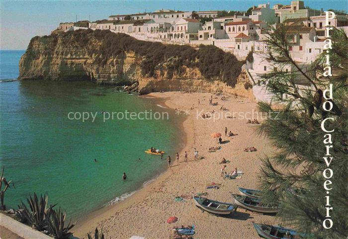 Praia do Carvoeiro Lagoa Algarve PT Praia-do-Carvoeiro Strand Meer Boote Klippen