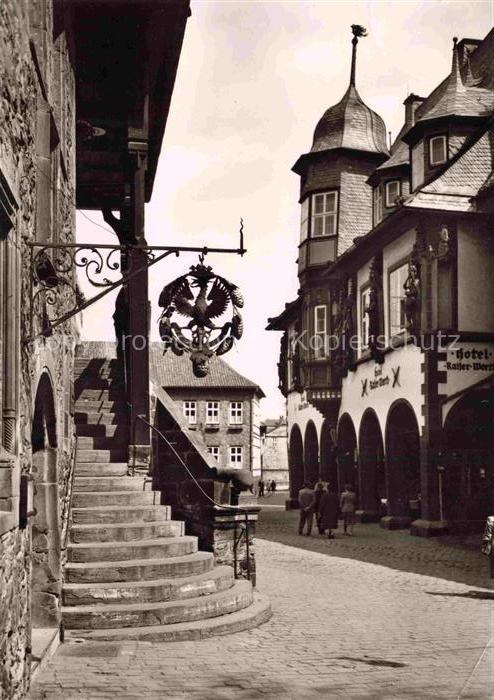 GOSLAR Harz Niedersachsen Freitreppe Rathaus Hotel-Kaiser-Worth Gildehaus-der-Sc