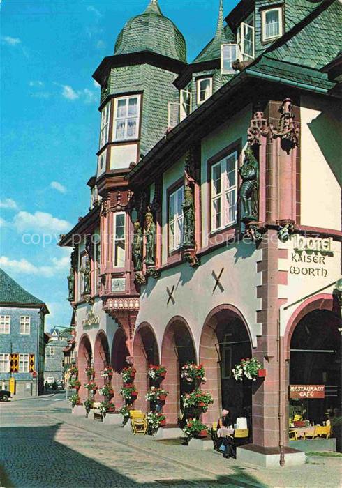 GOSLAR Harz Niedersachsen Kaiserworth Gildhaus Arkaden Erker Fachwerk Hotel Alts