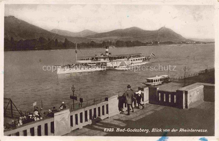 Dampfer Seitenrad Bad Godesberg Rheinterrasse