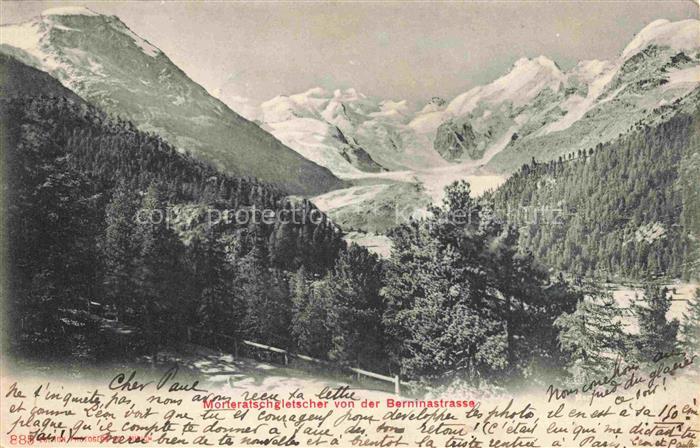 Gletscher Ferner Glacier Glaciar Ghiacciaio-- Morteratsch Berninastrasse