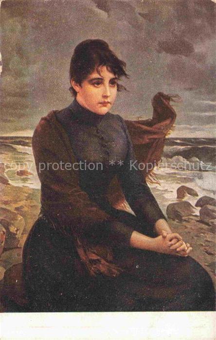 LINGNER O. Kuenstlerkarte Versunkenes Glueck Bonheur perdu