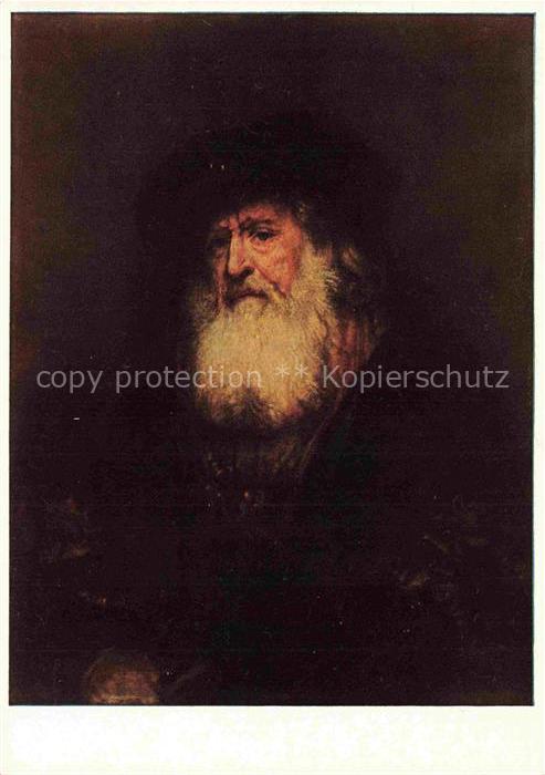 REMBRANDT van Rijn (1606-1669) Kuenstlerkarte Bildnis eines baertigen Alten Dres