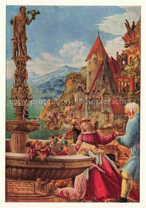 ALTDORFER Albrecht (1480-1538) Kuenstlerkarte Ruhe auf der Flucht