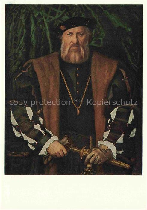 Holbein Hans D. J. the Younger (1497-1543) Kuenstlerkarte Bildnis des Morette Le