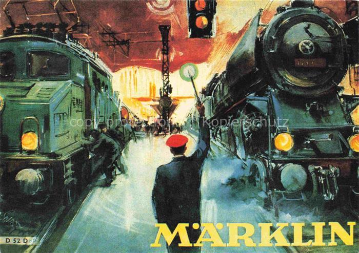 Maerklin Modellbau-Eisenbahn Modell-Eisenbahn Postkarte Museum
