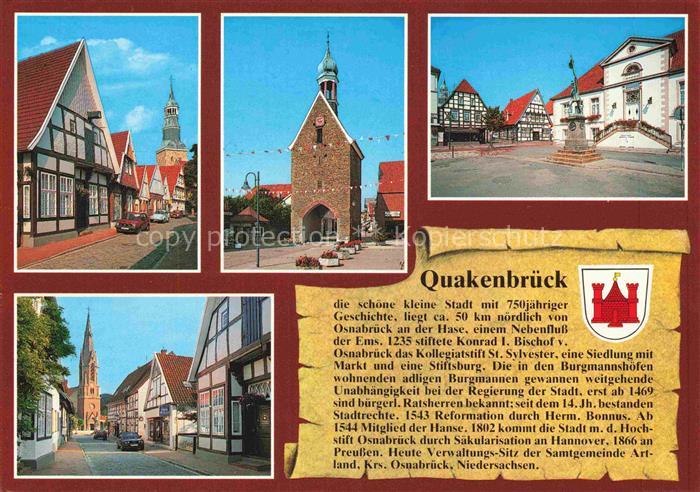 Chronik-AK Quakenbrueck St Sylvesterkirche Rathaus St Marienkirche