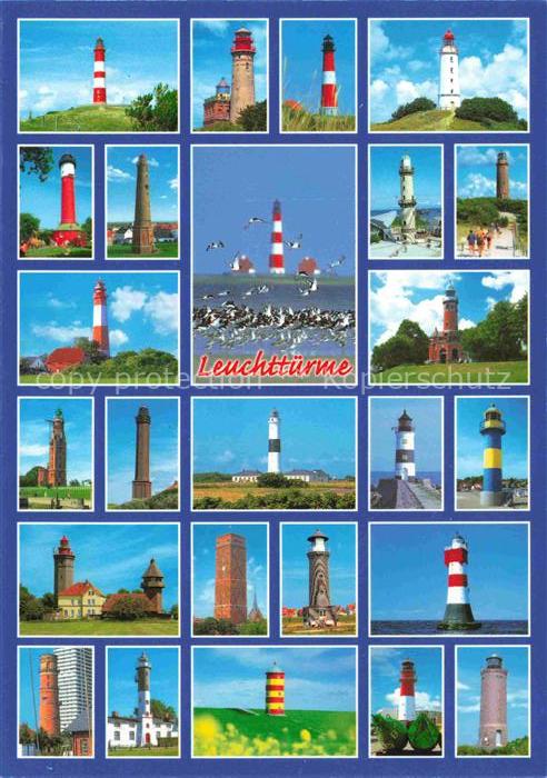 Leuchtturm Lighthouse Faro Phare-- Norddeutschland Amrum Ruegen Sylt Juist Buesu